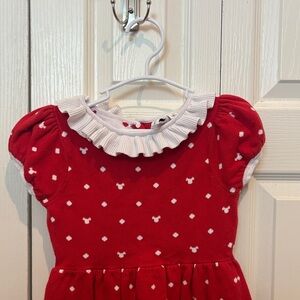 Janie and Jack Red Dress with White Ruffle Collar disney minnie mouse 6t